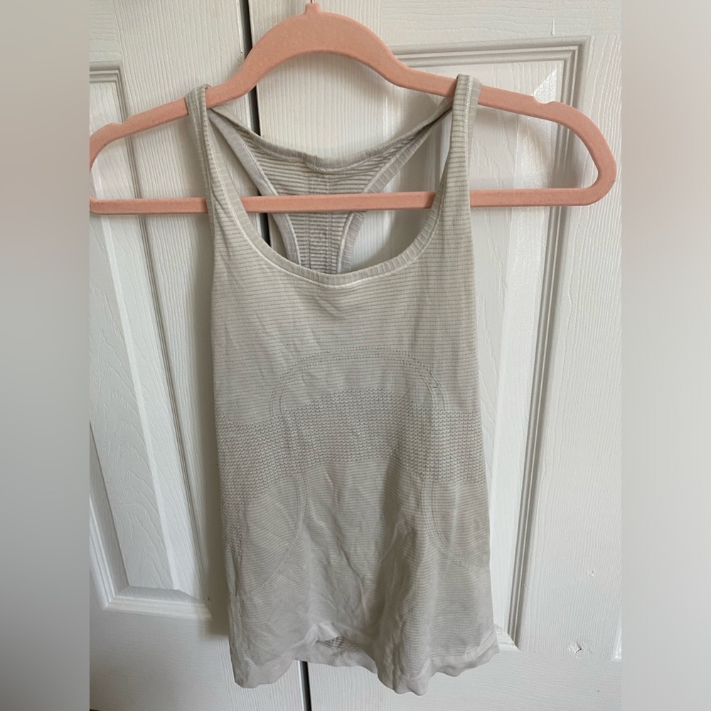 White Lululemon Tank top Size 4